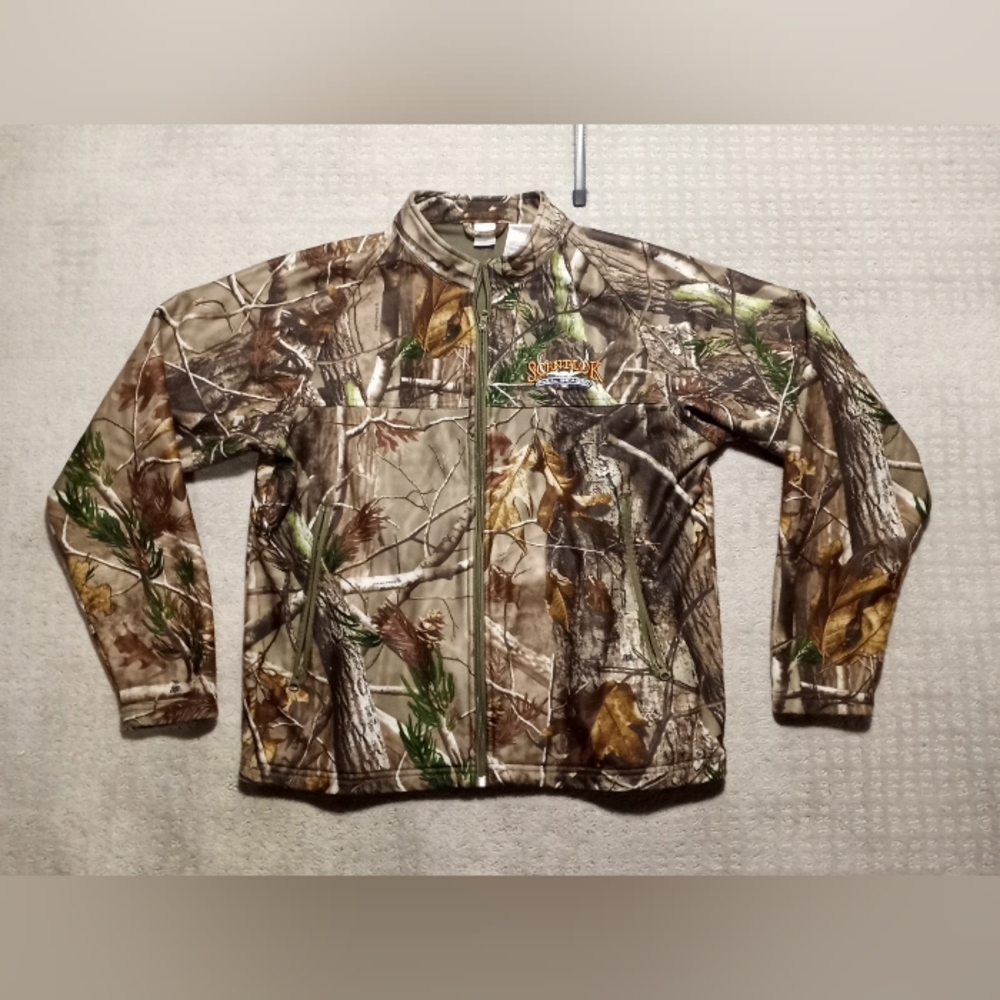 Scent Lok Full Season Base Layer Realtree Fleece Camo Jacket Mens Size Large